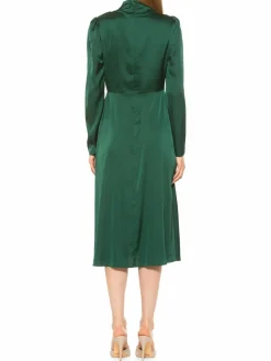 Women Alexia Admor Denni Draped Fit & Flare Satin Dress