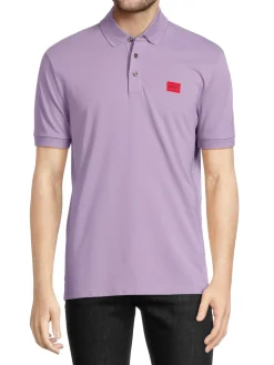 HUGO Polos|Dereso Box Logo Polo Purple