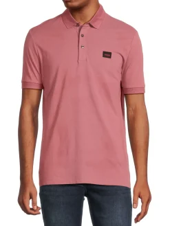 HUGO Polos|Dereso Box Logo Polo Medium Pink