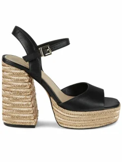 Kenneth Cole Dexter Leather Espadrille Platform Sandals