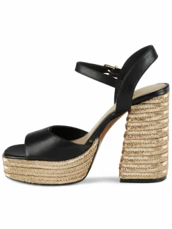 Kenneth Cole Dexter Leather Espadrille Platform Sandals