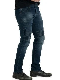 Stitch Jeans|Distressed Slim Fit Biker Jeans Breckenridg Blue