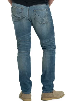 Stitch Jeans|Distressed Slim Fit Biker Jeans Desert Day Blue