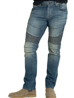 Stitch Jeans|Distressed Slim Fit Biker Jeans Desert Day Blue