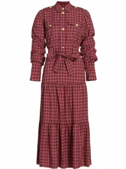 Women Derek Lam 10 Crosby Donna Plaid Tie Waist Shirt Dress