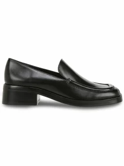 Vince Doris Leather Block Heel Loafers
