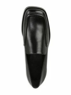 Vince Doris Leather Block Heel Loafers