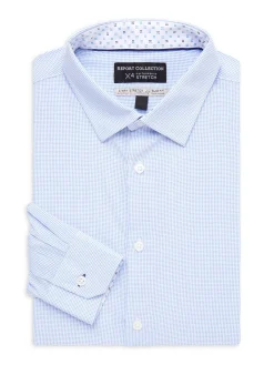 Report Collection Dress Shirts|Dot Print Slim Fit Dress Shirt