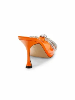 Mach & Mach Double Bow Crystal Embellished Sandals