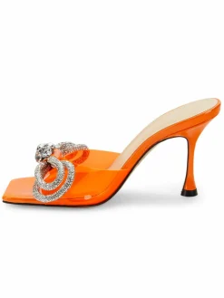 Mach & Mach Double Bow Crystal Embellished Sandals