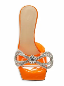 Mach & Mach Double Bow Crystal Embellished Sandals