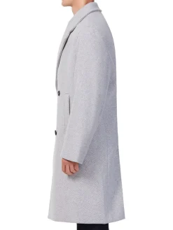 Hyden Yoo Coats & Jackets|Double Breasted Wool Blend Overcoat Medium Grey