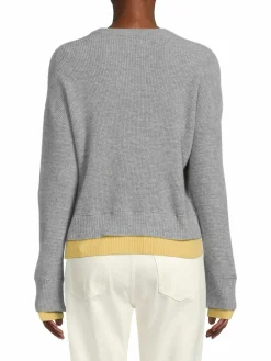 Women Design 365 Double Cuff Cashmere Crewneck Sweater