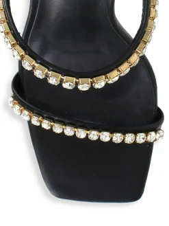 Bebe Double Strap Heel With Rhinestones Sandal