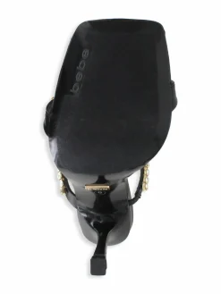 Bebe Double Strap Heel With Rhinestones Sandal