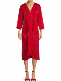 Women DKNY Drape Dolman Sleeve Dress