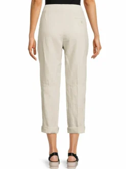 Women James Perse Drawstring Utility Linen Capris