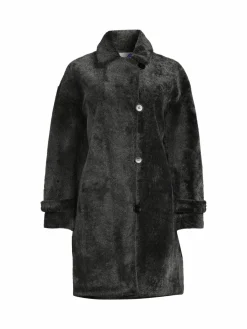 Women Blue Duck Dropped Shoulder Shearling Coat