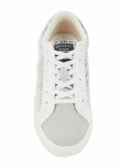 Vintage Havana Edge Croc-Embossed Leather Sneakers