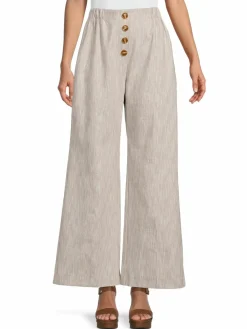 Women Line & Dot Eileen Linen Blend Pants