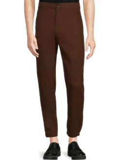 Onia Pants|Elijah Linen Blend Pants Brown