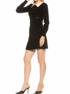 Women Alexia Admor Ellie Collared Knit Mini Dress