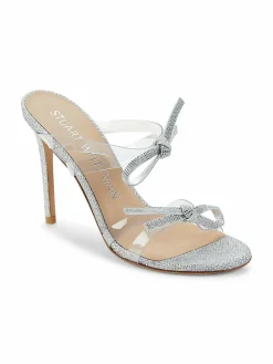 Stuart Weitzman Embellished Bow Sandals