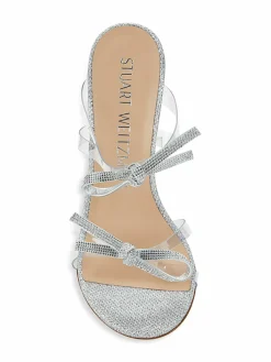 Stuart Weitzman Embellished Bow Sandals