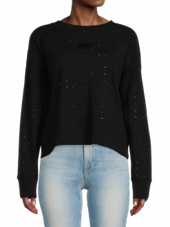 Women DKNY Sport Embellished Crewneck Sweatshirt