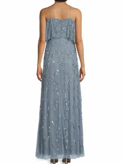 Women Aidan Mattox Embellished Halterneck Gown