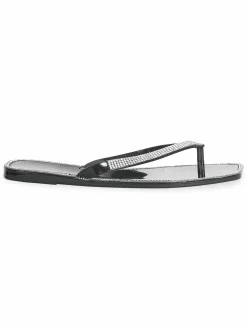 Lauren Lorraine Embellished Jelly Flip Flops