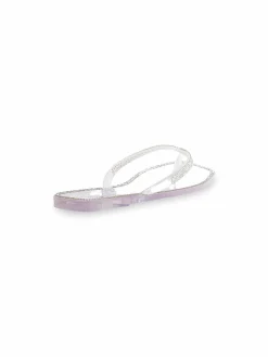 Lauren Lorraine Embellished Jelly Flip Flops