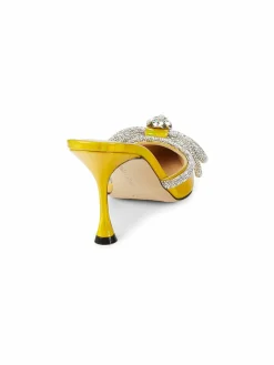 Mach & Mach Embellished Patent Leather Stiletto Mules
