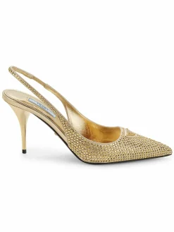 Prada Embellished Slingback Pumps
