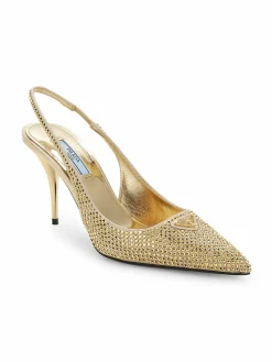 Prada Embellished Slingback Pumps