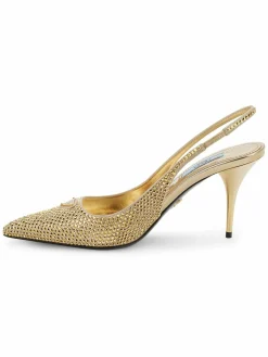 Prada Embellished Slingback Pumps