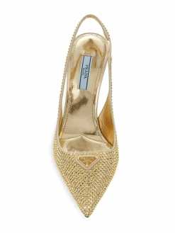 Prada Embellished Slingback Pumps
