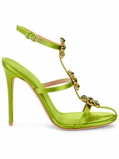 Giambattista Valli Embellished Stiletto Satin Sandals