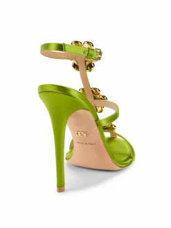 Giambattista Valli Embellished Stiletto Satin Sandals