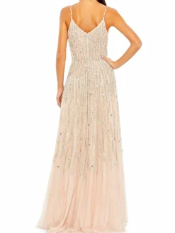 Women Mac Duggal Embellished V Neck Gown