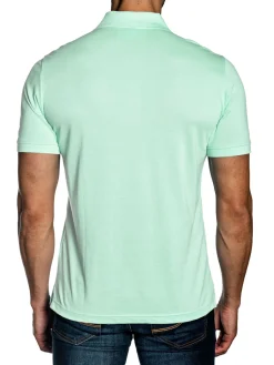 Jared Lang Polos|Emboroidered Star Polo Mint