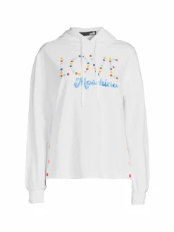Women Love Moschino Embroidered Logo Hoodie