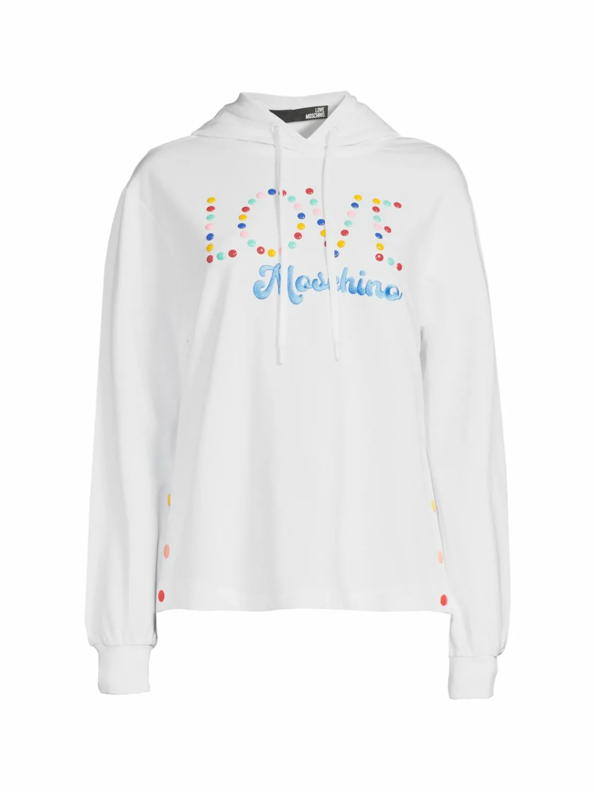 Women Love Moschino Embroidered Logo Hoodie