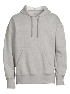 adidas Activewear|Embroidered Pullover Hoodie Medium Grey