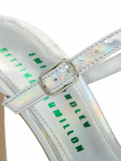 Bettina Vermillon Emili Sindlev X Victoria Iridescent Leather Sandals