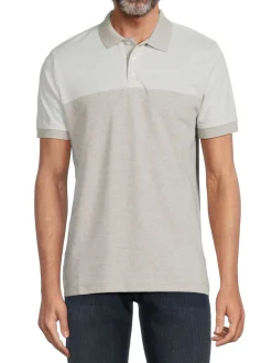 French Connection Polos|Engineered Pique Polo Light Grey