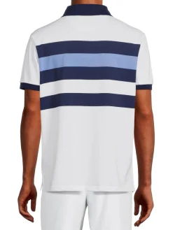TailorByrd Polos|Engineered Striped Contrast Polo