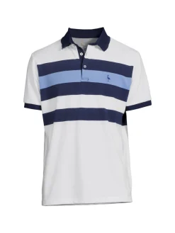 TailorByrd Polos|Engineered Striped Contrast Polo