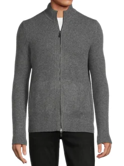 Saks Fifth Avenue Cashmere|Essential Cashmere Full Zip Cardigan