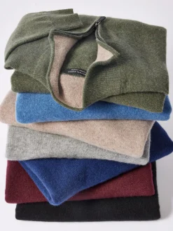 Saks Fifth Avenue Sweatshirts & Hoodies|Essential Cashmere Quarter Zip Sweater